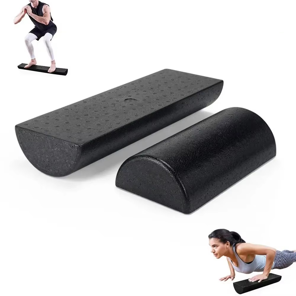 Vibrating Foam Roller - Rodillo de Equilibrio Semicircular, Bloque de