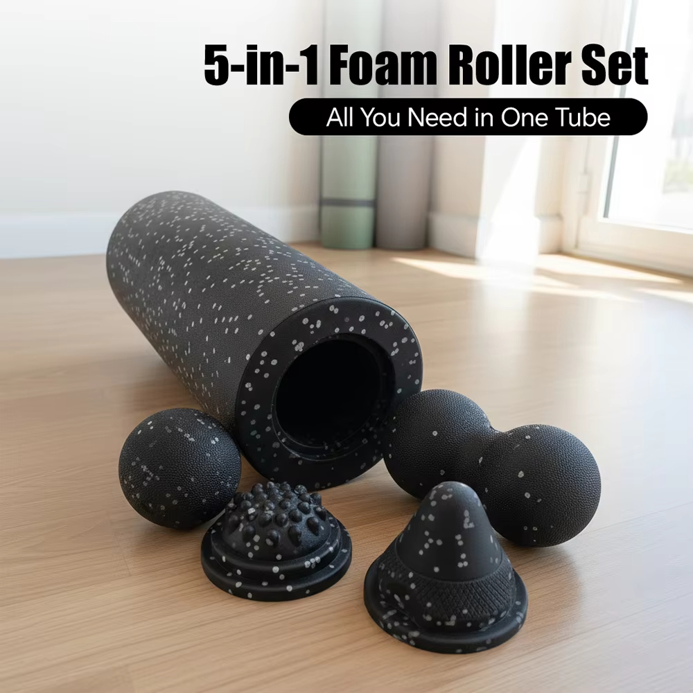 Vibrating Foam Roller - Set de 5 Rodillos de Masaje