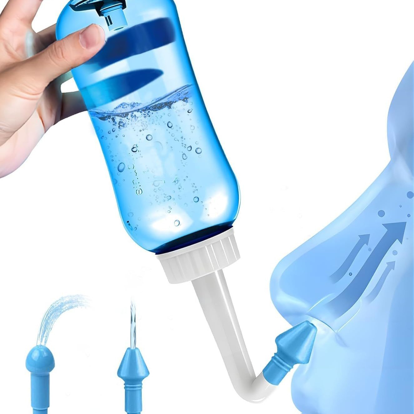Neti Pot Nasal Rinse - Limpiador nasal de 300/500ML, irrigador nasal,